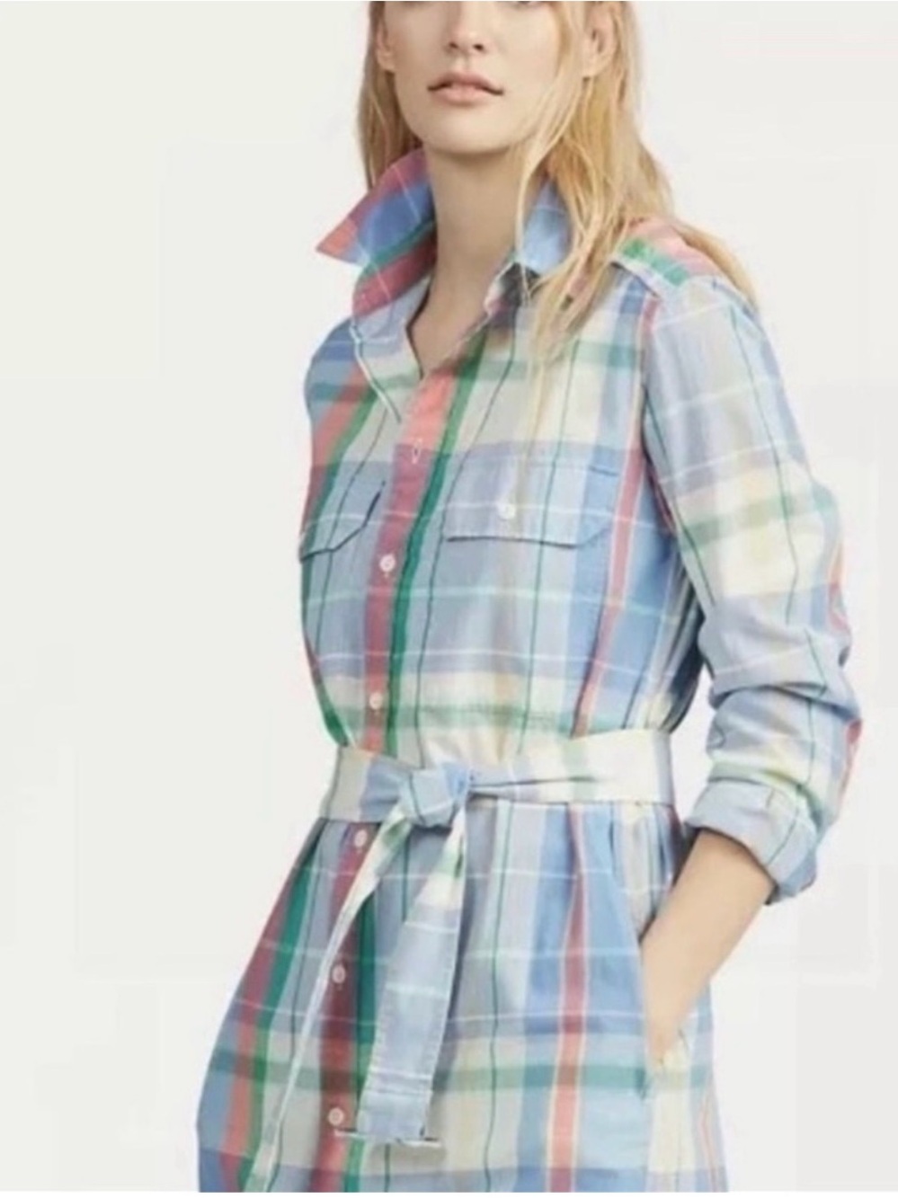 Polo by Ralph Lauren Pastel Plaid Shirt Romper